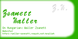 zsanett waller business card